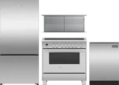 4 Piece Package Includes Refrigerator, Range, Hood And Dishwasher